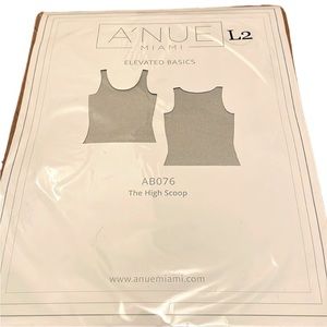 A’nue Miami High/Scoop Tank in Platinum. Can be worn either way. Size XXL NWT